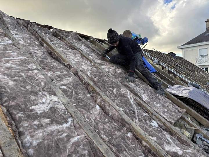 Mise en place isolation de toit Angers